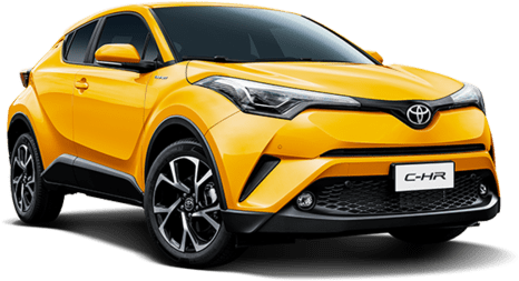 Toyota CHR yellow and black colour