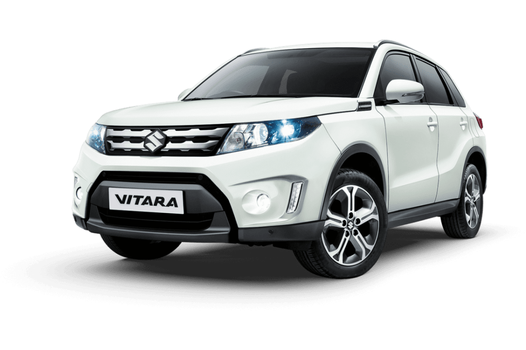 Suzuki Vitara Hybrid white color front view