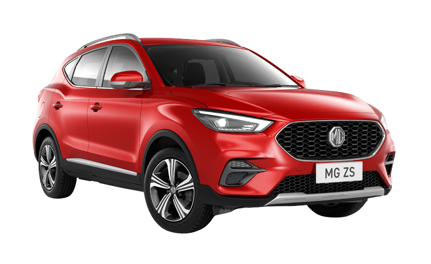 MG ZS red SUV front view