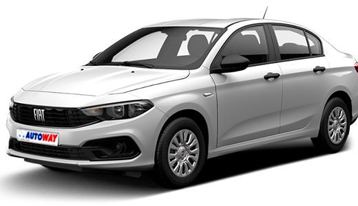 Fiat Tipo, white, Autoway Logo on the plate, front view