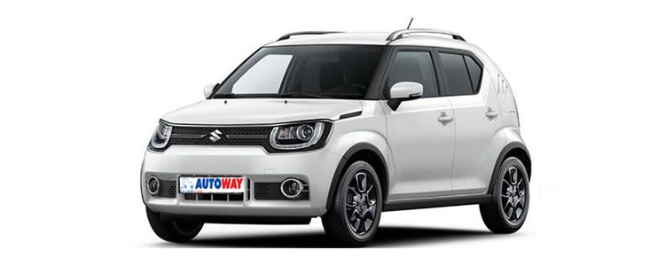 Suzuki Ignis, Autoway Logo on the plate, White car, front side