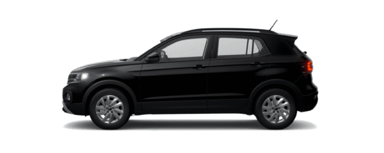 VW T-cross black color side view