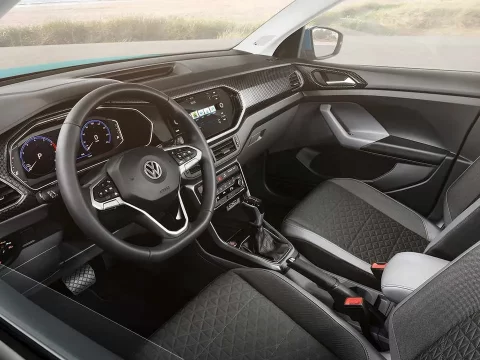 Inside view of VW T-Cross Car