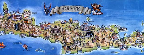 Crete map animation, pirate style