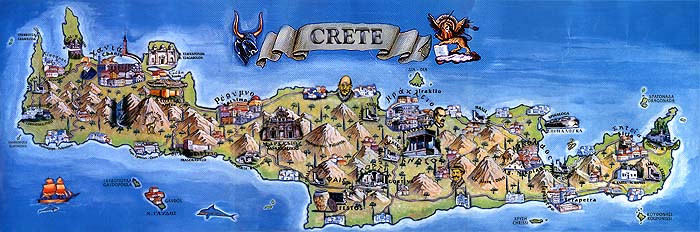 Crete map animation, pirate style
