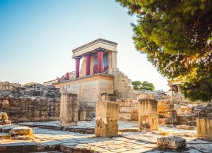 Tempel Kreta Minoan Iconic rot